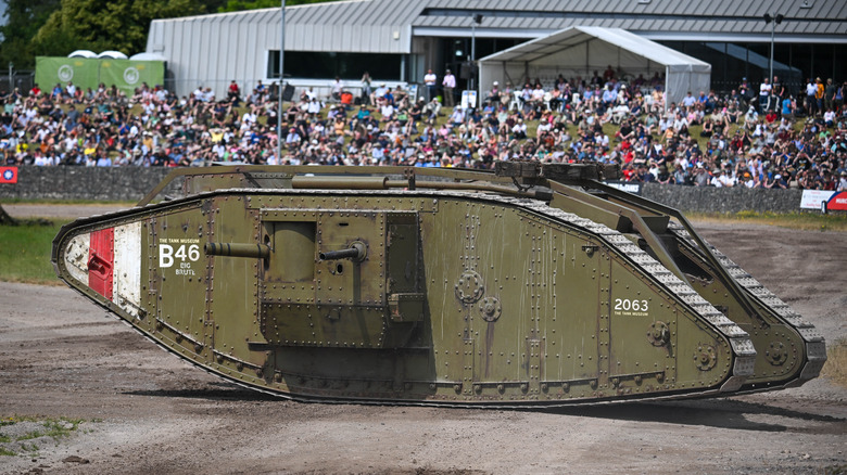 Mark I tank on display 