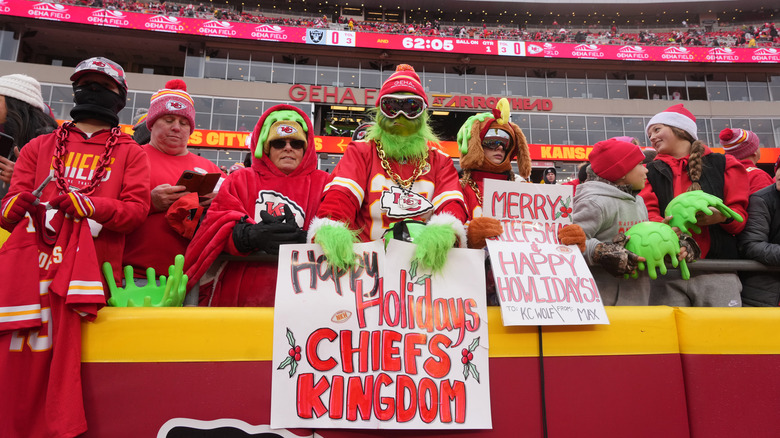 A photo from the Chiefs v Raiders game on Christmas