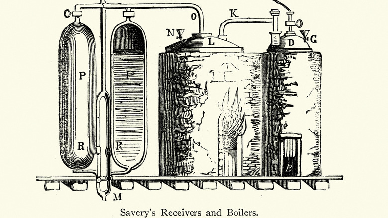 Illustration Thomas Savery's steam engine