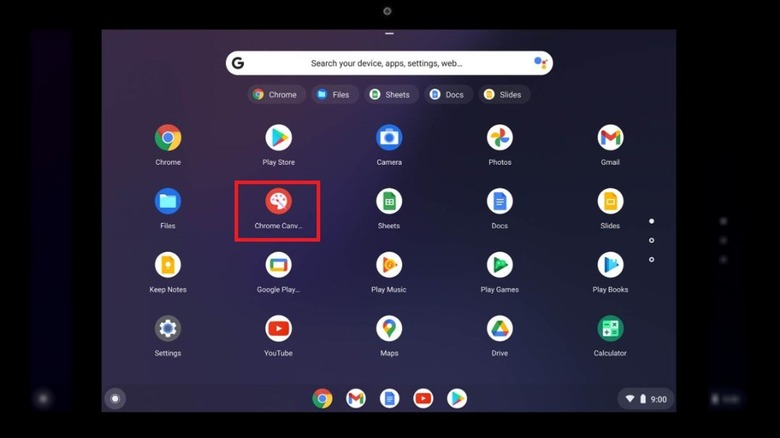 Chromebook launcher menu