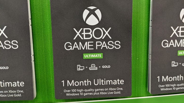 Game Pass Ultimate subscription cards
