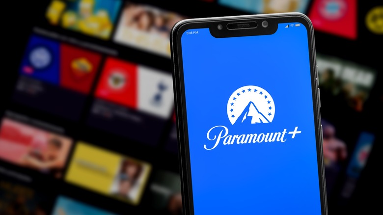 Paramount+ logo on smartphone