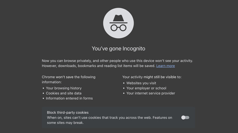 Google chrome incognito mode