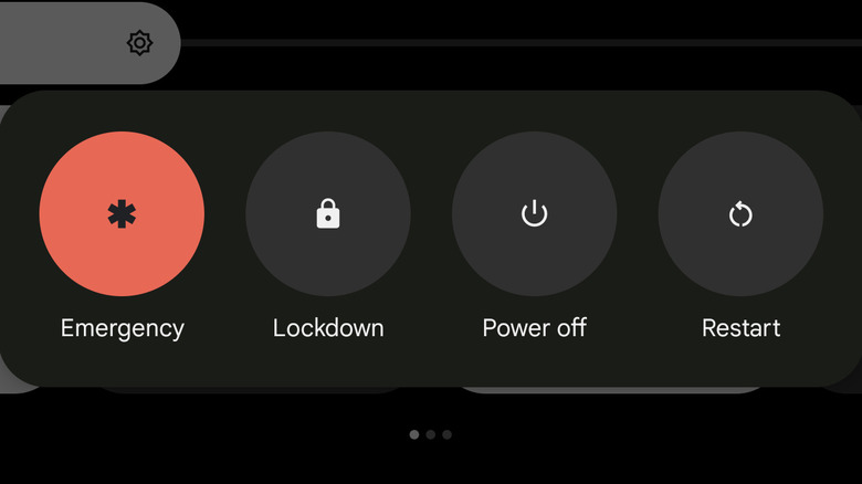 power off menu on Pixel 6a