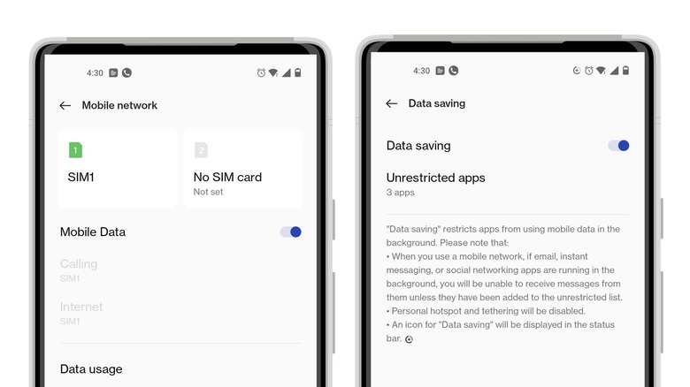 Android Data Saving mode