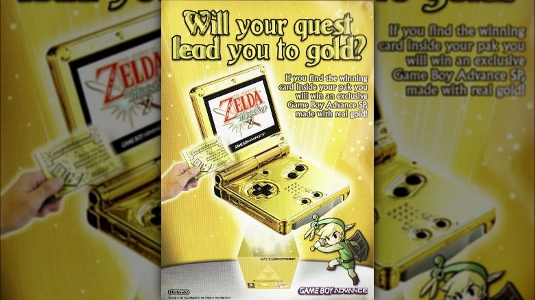 Ad touting the 24-karat gold Game Boy Advance SP