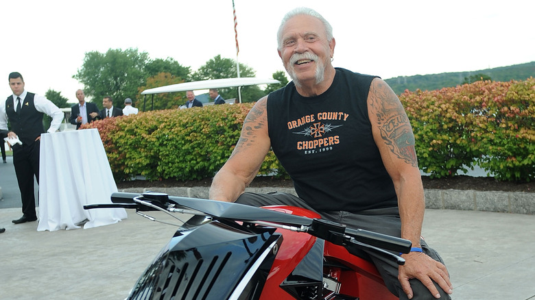 Paul Teutul Sr. on motorcycle