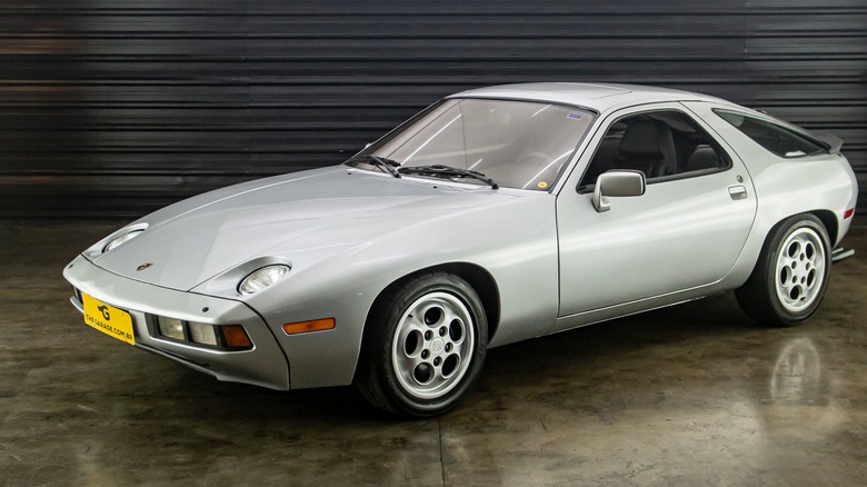 Porsche 928 stored in garage