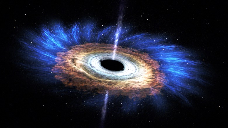 A black hole tearing apart a star.