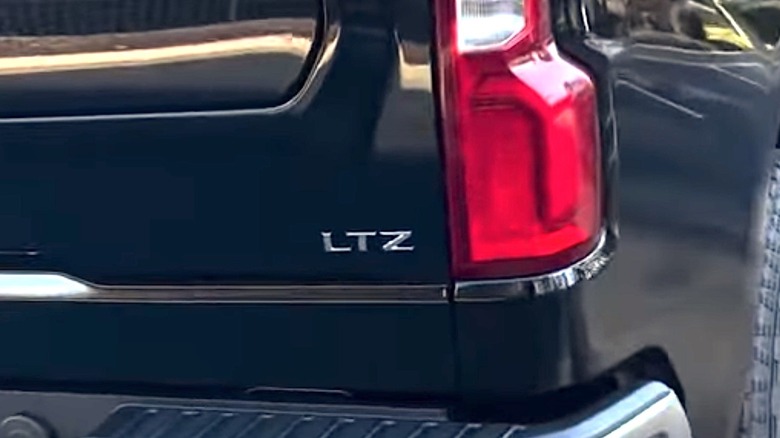 Chevy truck with LTZ badge