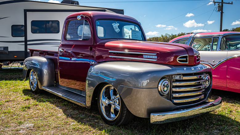 Red 1948 Ford F-1