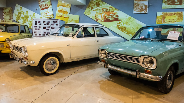 First generation Ford Escorts in museum