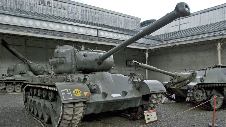 An M26 Pershing on display in a Belgian museum