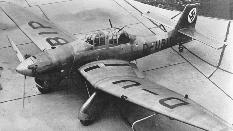 Stuka Junkers Ju-87 on runway