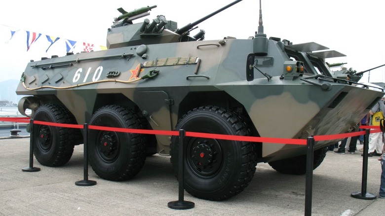 Type 92 armored vehicle on display
