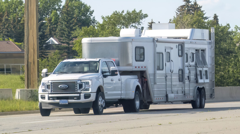 Ford Super Duty towing trailer