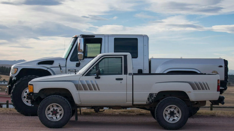 International MXT size comparison Toyota pickup