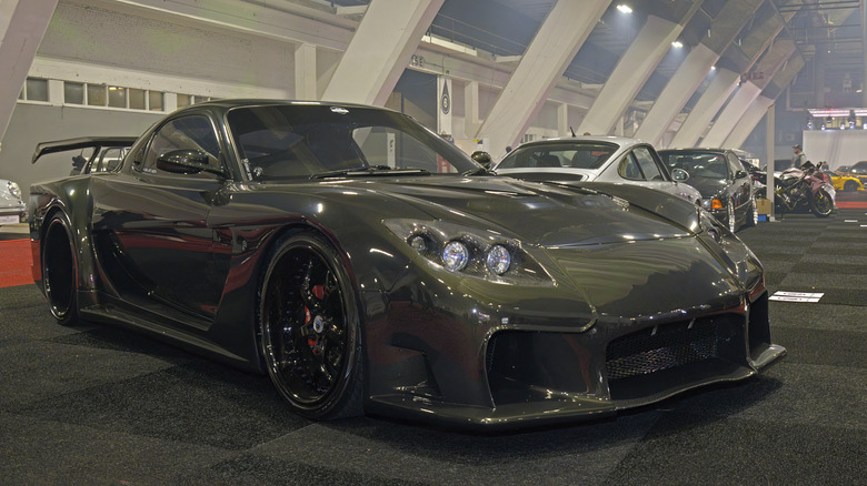 Black RX-7 FD with body kit