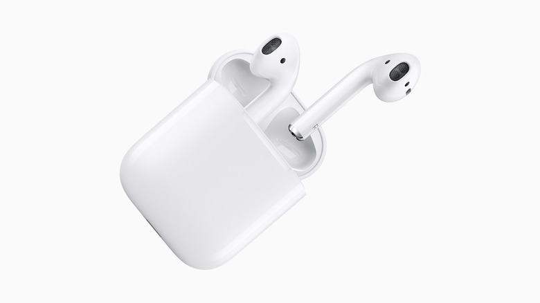 AirPods case with the earbuds taken out