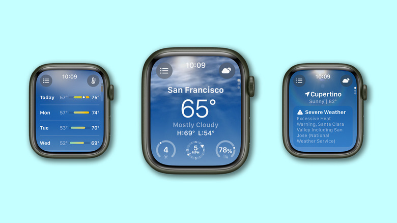 Weather app on Apple Watch