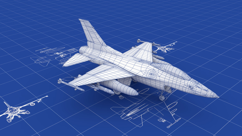 Fighter jet blueprint