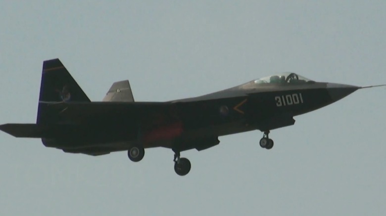 J-31 prototype in flight