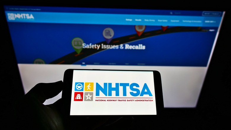 cell phone with NHTSA logo