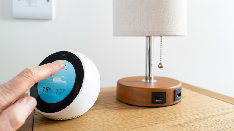 Checking weather forecast on Amazon Echo Spot