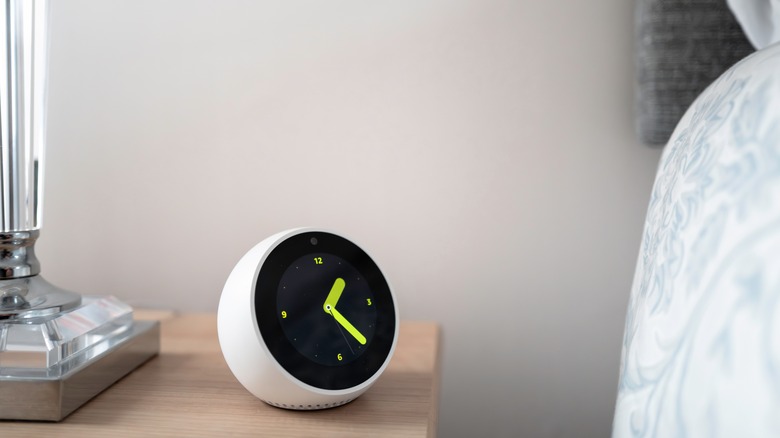 Echo Spot on bedside table