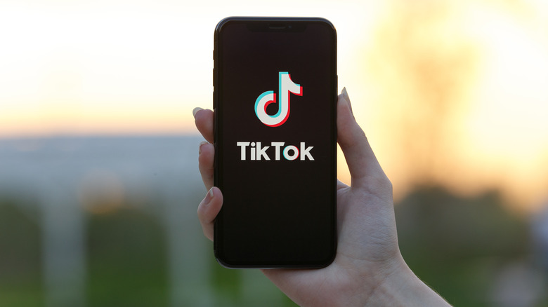 TikTok logo on smartphone