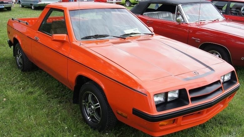 Action shot of a 1982 Dodge Rampage