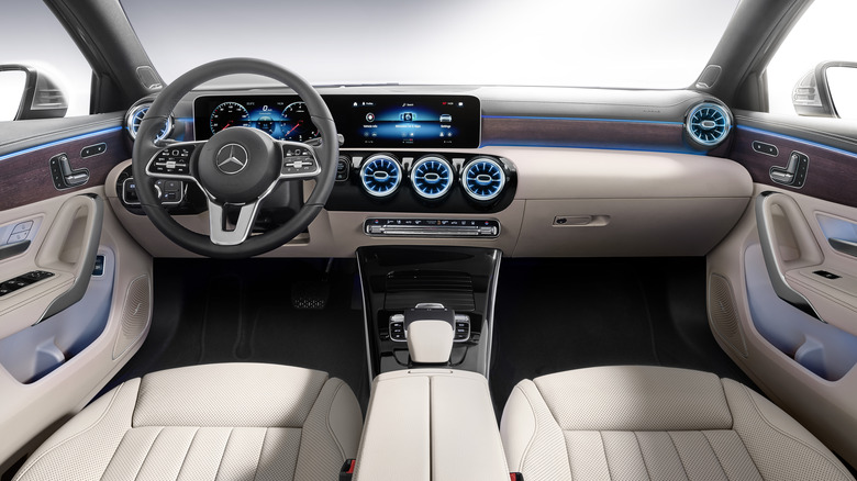 Interior of Mercedes-Benz A-Class sedan