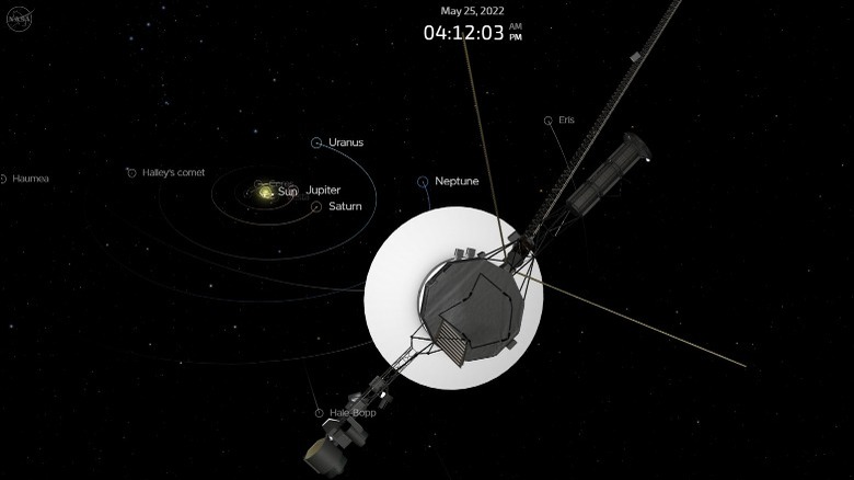 Voyager 1 simulated in space