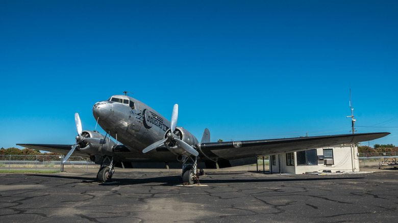 Douglas DC-3 on the runway