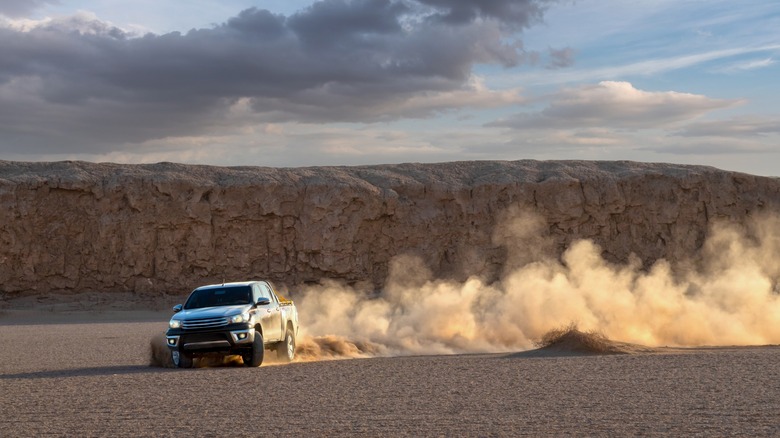 Toyota Hilux Drifting in Dirt