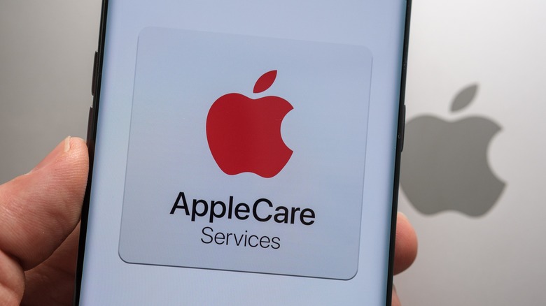 AppleCare logo iPhone screen