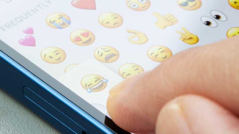 Phone screen with Emojis