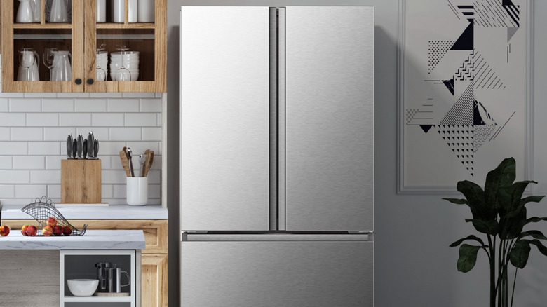 Hisense French Door Refrigerator in a furnished kitchen