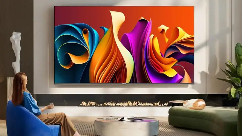 Hisense A7 series TV in fancy living room