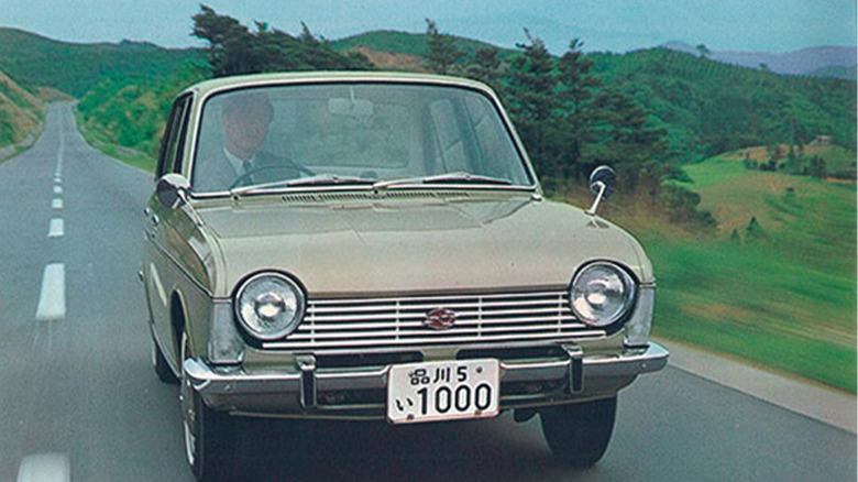 1966 Subaru 1000 in countryside