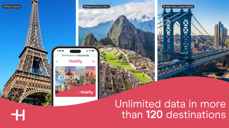 holafly slide showing unlimited data availability