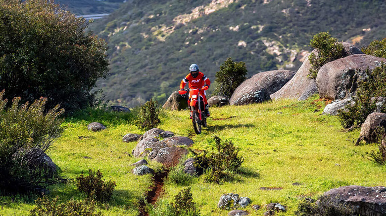 person riding honda crf450x