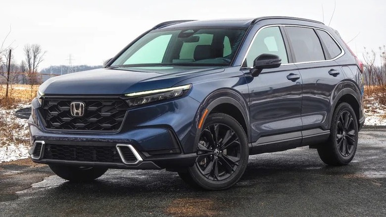 Dark Blue Honda CR-V Sport Hybrid front view