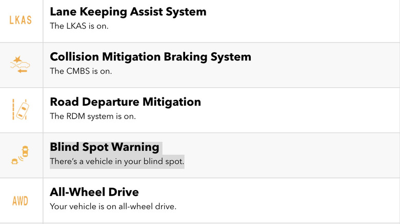 Honda dashboard warning lights