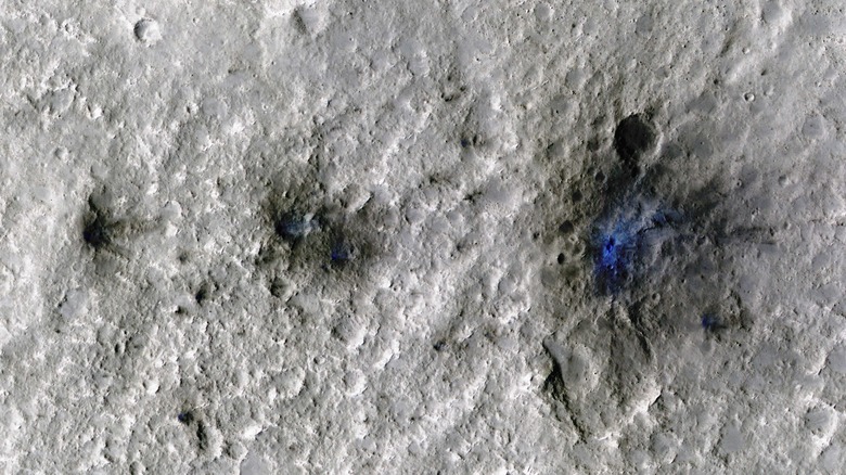 Impact craters on Mars