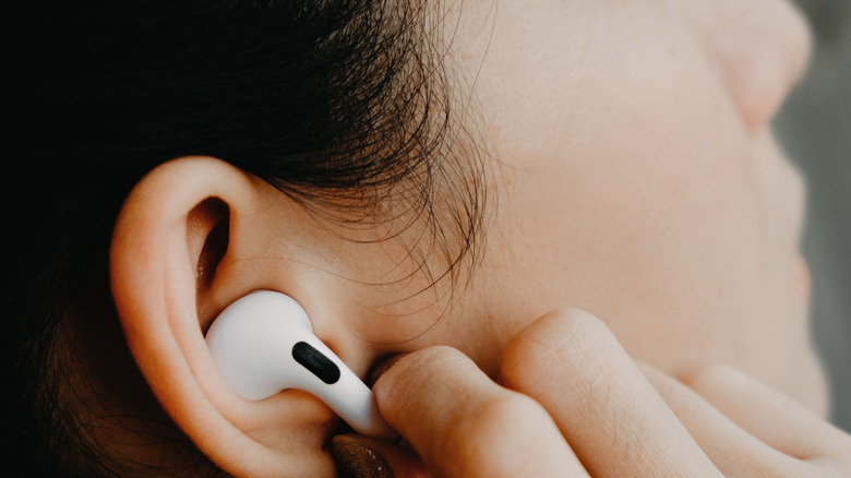 AirPods true wireless earbuds by Apple.