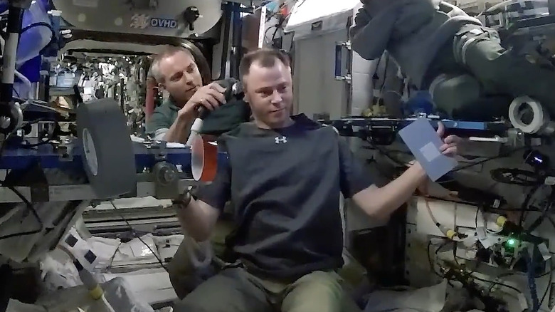 international space station haircut