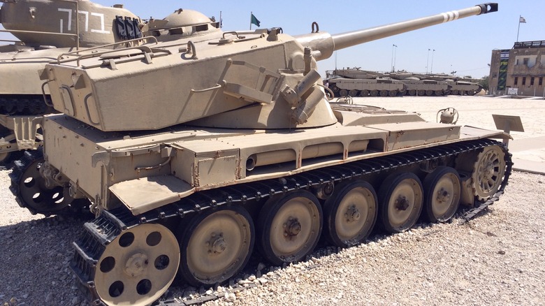 Israeli AMX-13 parked on display