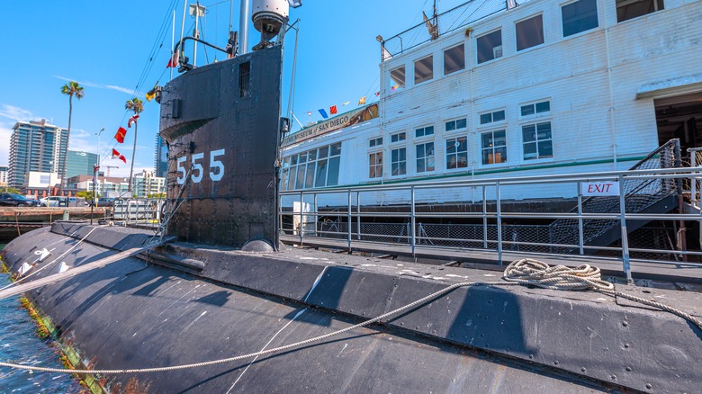 USS Dolphin at dock