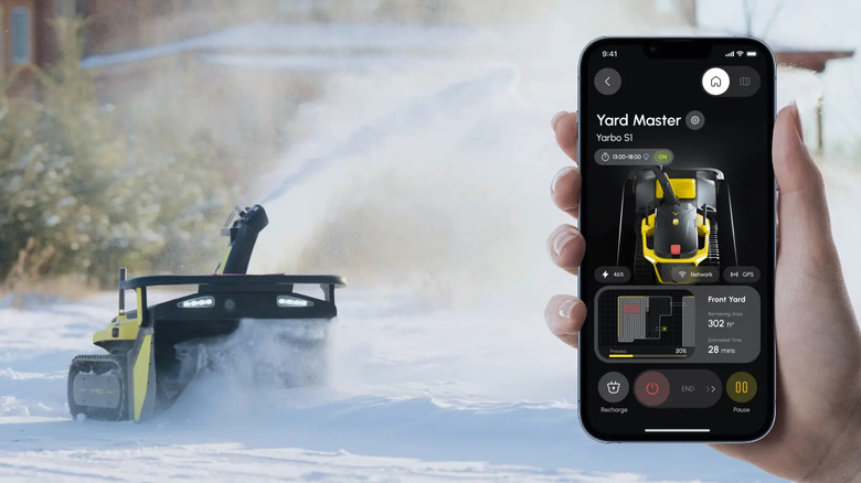 pairing the snow blower with Yarbo app